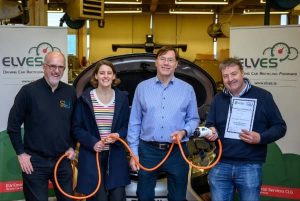 Andy Latham Salvage Wire, Elena Wrelton ELVES, Dave Ryan GMIT, James Heffernan GMIT at Safe Handling of Electric and Hybrid Vehicles course hosted by ELVES at GMIT