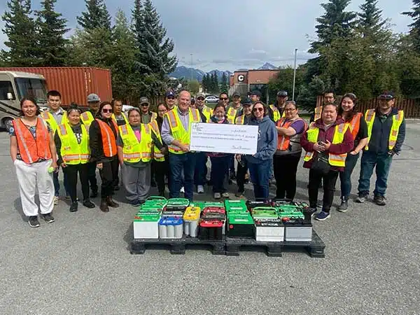 Backhaul Alaska Retrieves, Recycles 145,000 Pounds of Spent Vehicle, Equipment Batteries from Remote Alaskan Communities p two